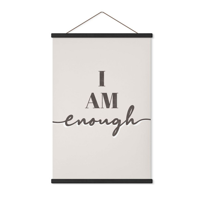 Stoffbild mit Spruch - I am enough