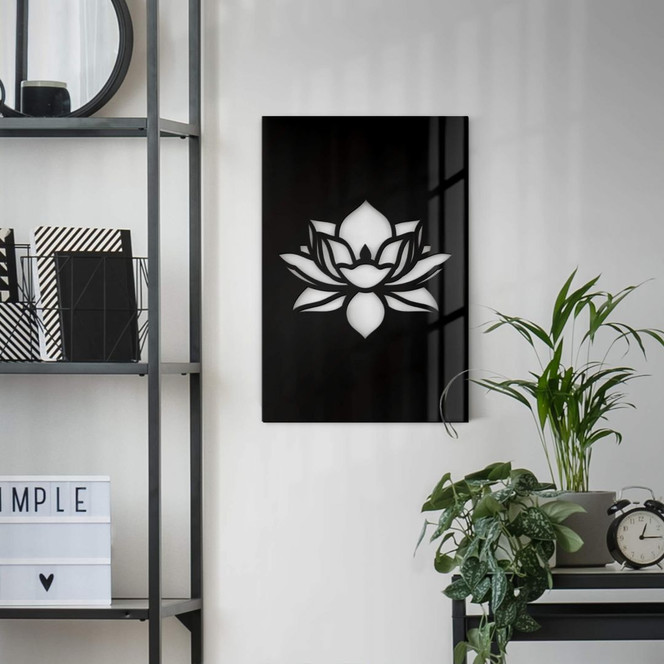 Acryldekobild - Lotusblume