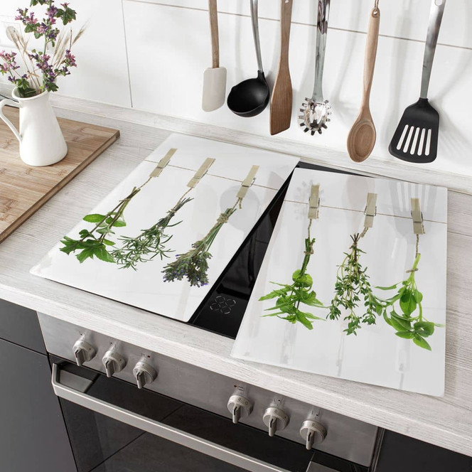 Herdabdeckplatte - Kräuter