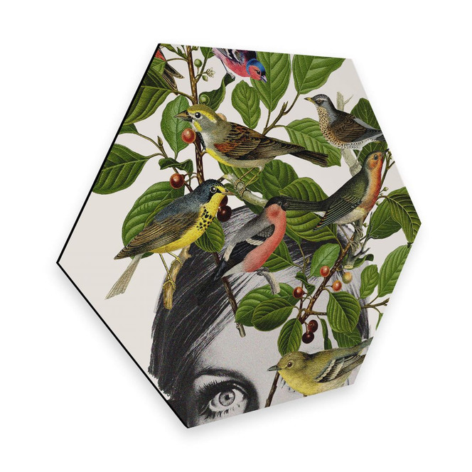 Hexagon - Alu-Dibond Frida Floral Studio - Twiggy Eye