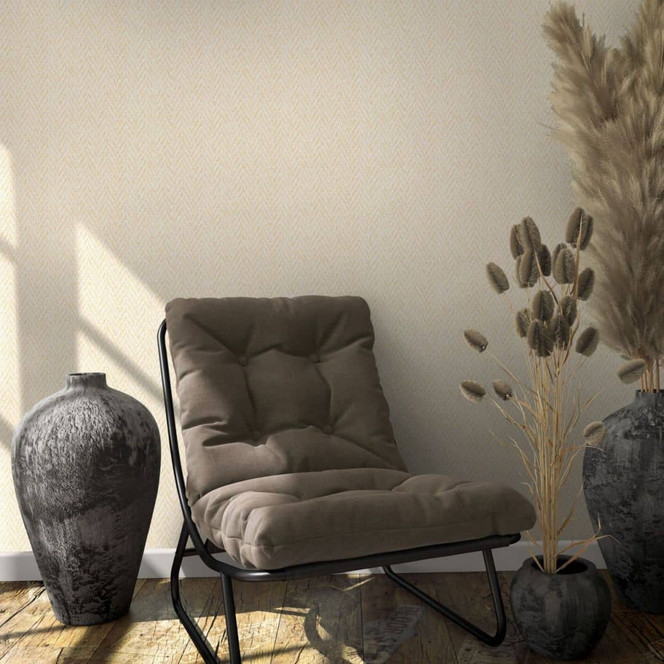 Hochwertige Gewebe Tapete mit Farbverläufen in beige