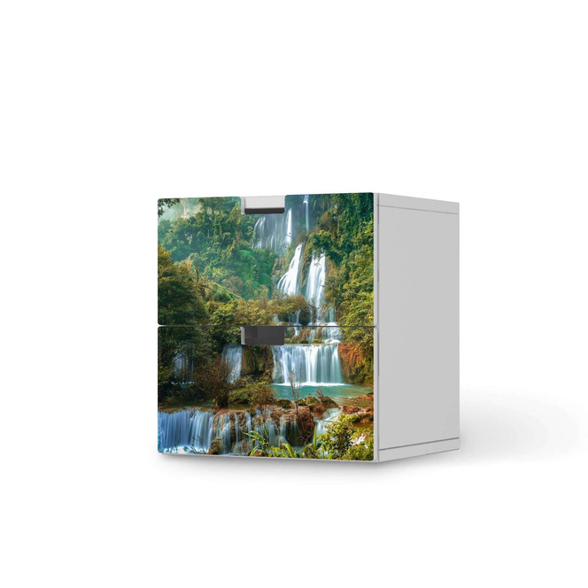 Klebefolie IKEA Stuva / Malad Kommode - 2 Schubladen - Rainforest- Bild 1