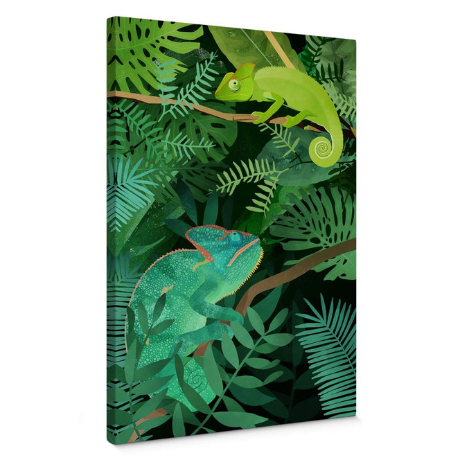 Leinwandbild Goed Blauw - Chamäleons