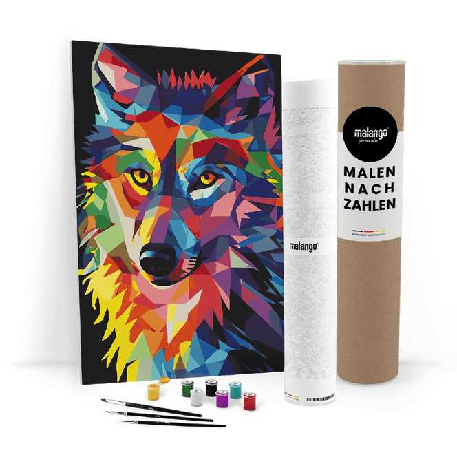 Malen nach Zahlen Leinwandbild - Wolf Wolfgang