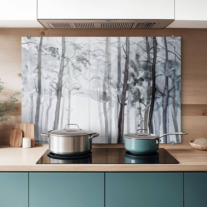 Spritzschutz Aquarell Wald