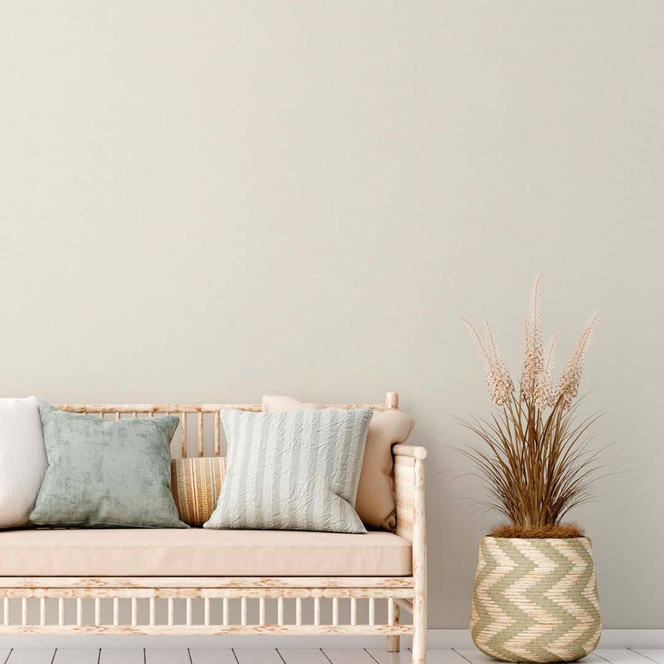 Tapete Stoffoptik Beige Nachhaltig - Vliestapete Uni von A.S. Création 386665