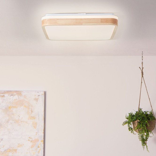 Deckenleuchte Selma, braun, 8 x 39 cm, Holz Lampe