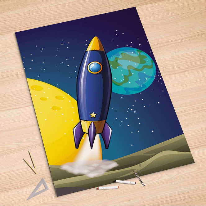 Folienbogen (100x150cm) - Space Rocket- Bild 1