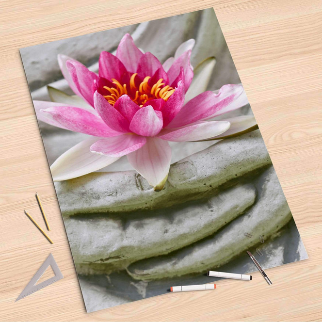 Folienbogen (80x120cm) - Flower Buddha- Bild 1