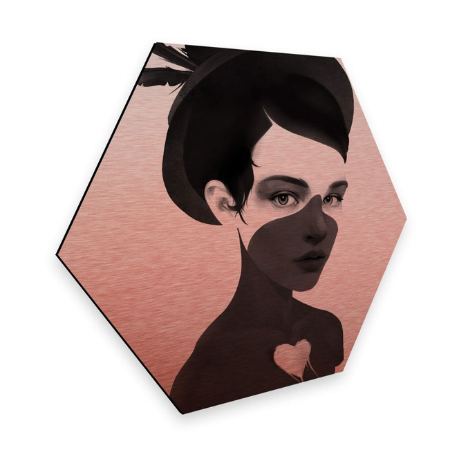 Hexagon - Alu-Dibond-Kupfereffekt - Ireland - Fool