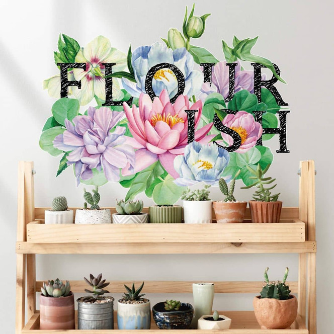 Wandtattoo XXL Blumen Flourish