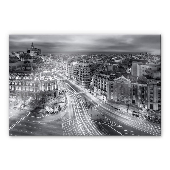 Acrylglasbild Javier - Madrid bei Nacht