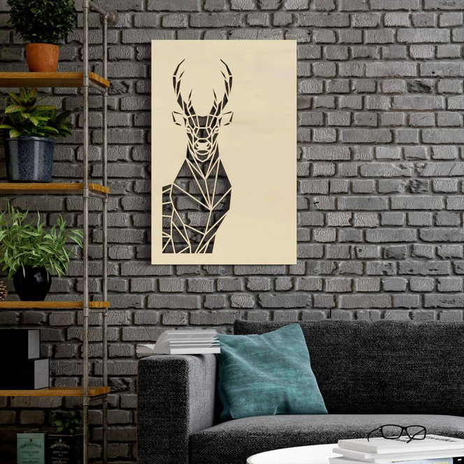 Dekobild Pappel - Origami Hirsch