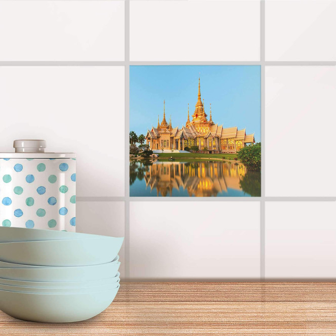 Fliesenaufkleber - Thailand Temple