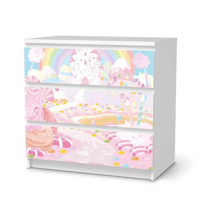 Klebefolie IKEA Malm Kommode 3 Schubladen - Candyland- Bild 1