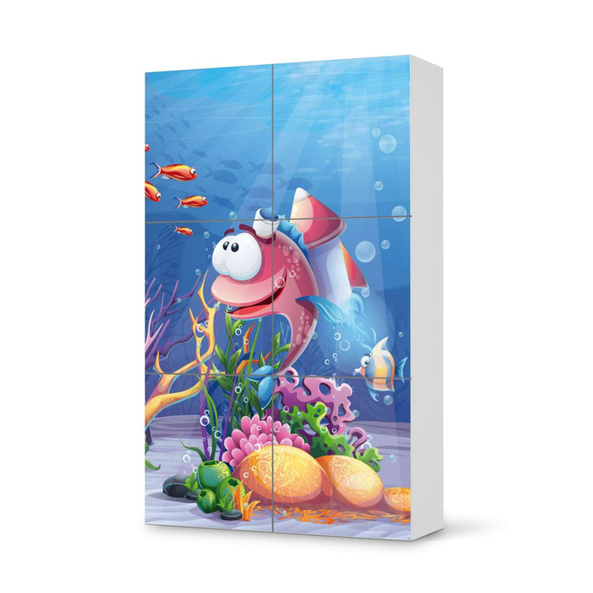 Möbel Klebefolie IKEA Besta Schrank 6 Türen (hoch) - Bubbles- Bild 1