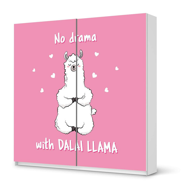 Möbel Klebefolie IKEA Pax Schrank 201cm Höhe - Schiebetür - Dalai Llama- Bild 1