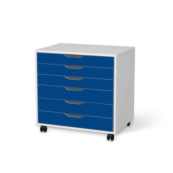 Möbelfolie IKEA Alex Rollcontainer 6 Schubladen - Blau Dark- Bild 1