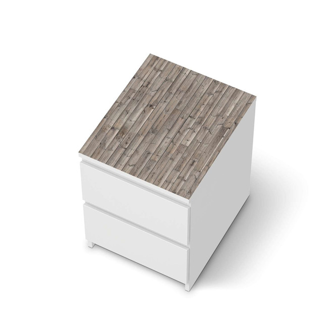 Möbelfolie IKEA Malm Kommode 2 Schubladen oben - Dark washed- Bild 1