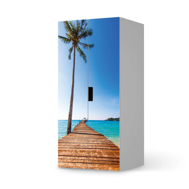 Möbelfolie IKEA Stuva / Malad Schrank - 2 grosse Türen - Caribbean- Bild 1