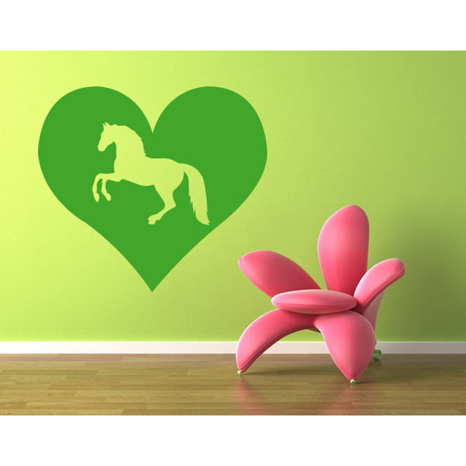 Wandtattoo Pferd Herz