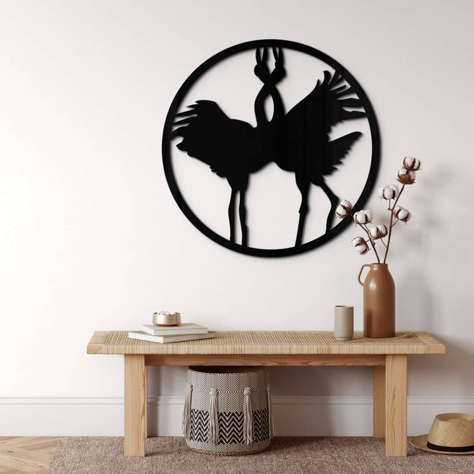 Acryldeko Kranichpaar