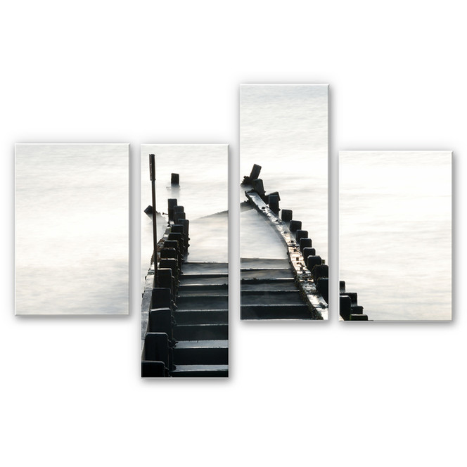 Hartschaumbild Way to nowhere 01 (4-teilig)