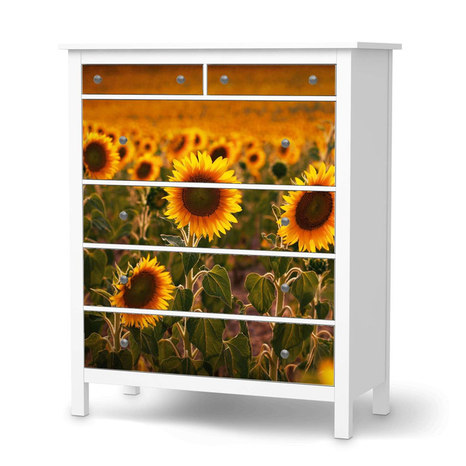 Klebefolie IKEA Hemnes Kommode 6 Schubladen - Sunflowers- Bild 1