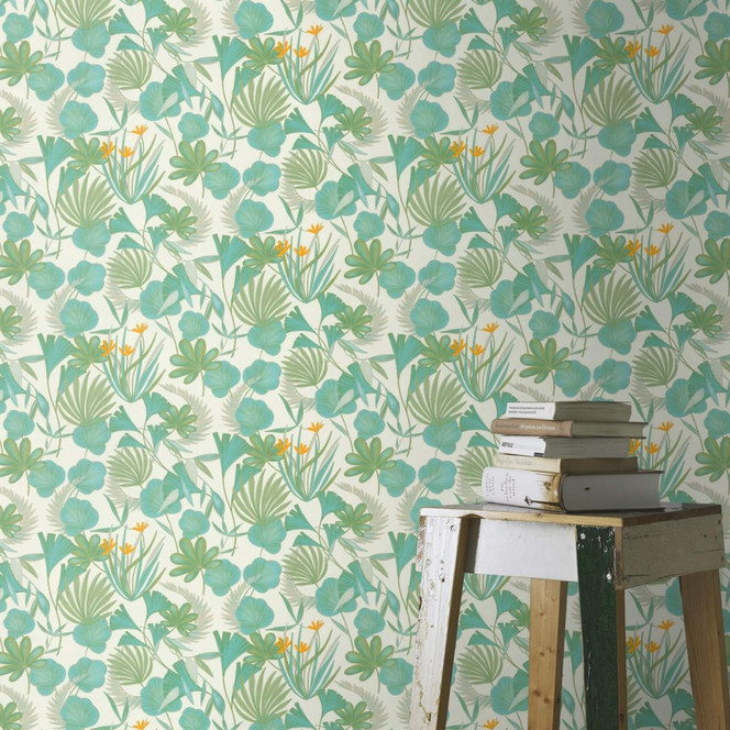 Rasch Vliestapete, Mustertapete Salsa pastelltürkis