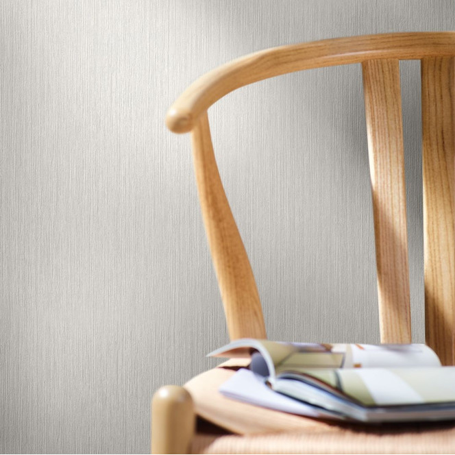 Vliestapete mit feinen Linien und leichter Struktur beige Uni