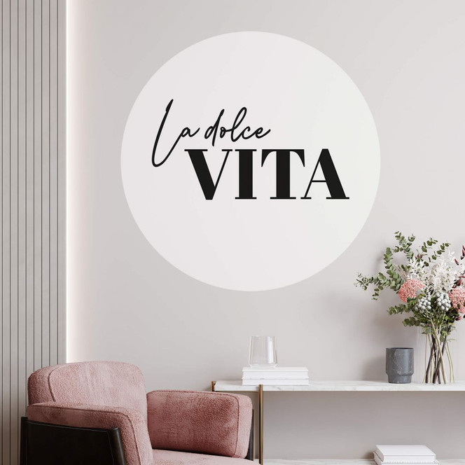 Wandtattoo La Dolce Vita - Rund
