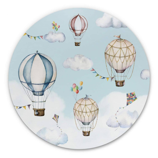 Alu-Dibond Kikki Belle - Ballon Bonanza - Rund