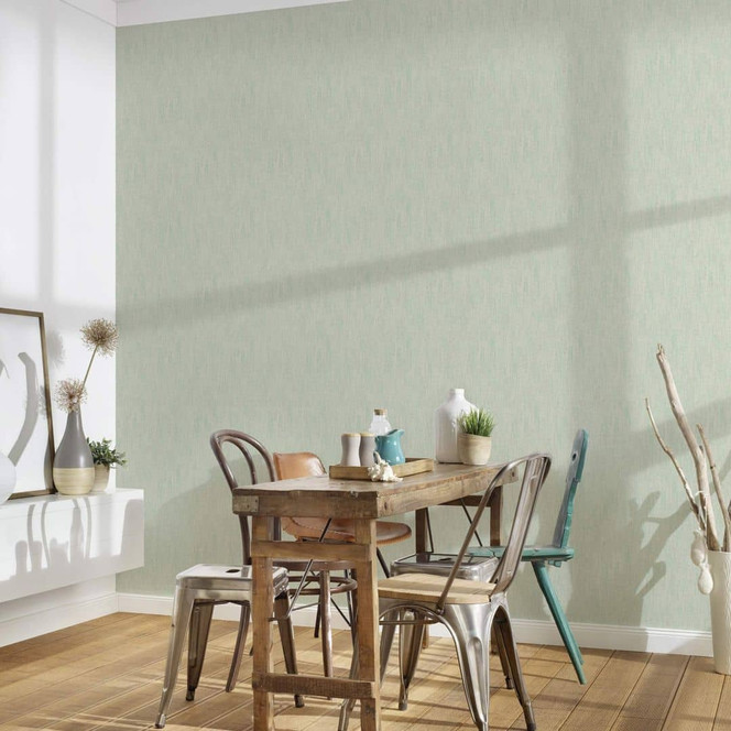 Architects Paper Textiltapete Di Seta Unitapete einfarbig grün