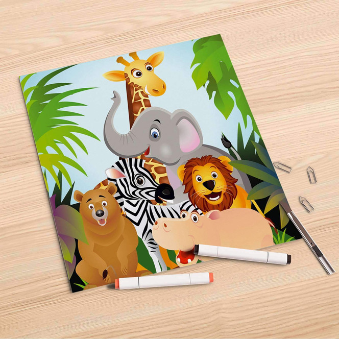 Folienbogen (30x30cm) - Wild Animals- Bild 1