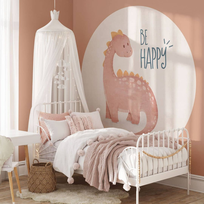 Fototapete Dino Be Happy - Brachiosaurus - Tunaboylu - Rund - Selbstklebend/Vlies