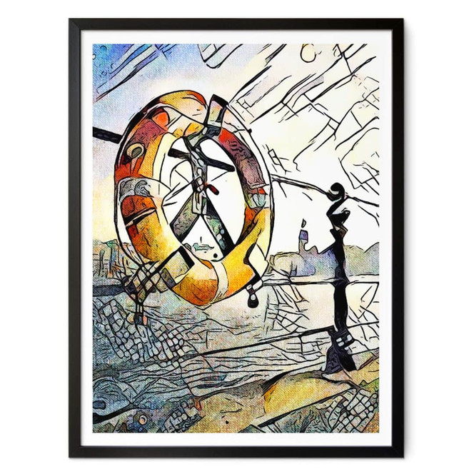 Poster Zamart - Kandinsky trifft Hamburg am Hafen