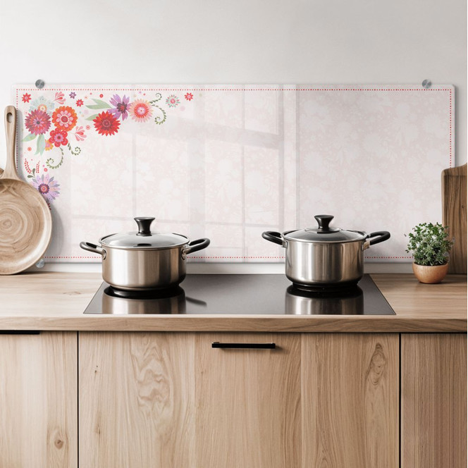 Spritzschutz Panorama Blanz - Blütentraum