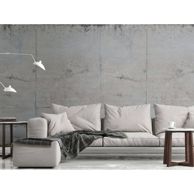 Fototapete Betonwand grau beige - Vliestapete Industrial Livingwalls - matt und glatt
