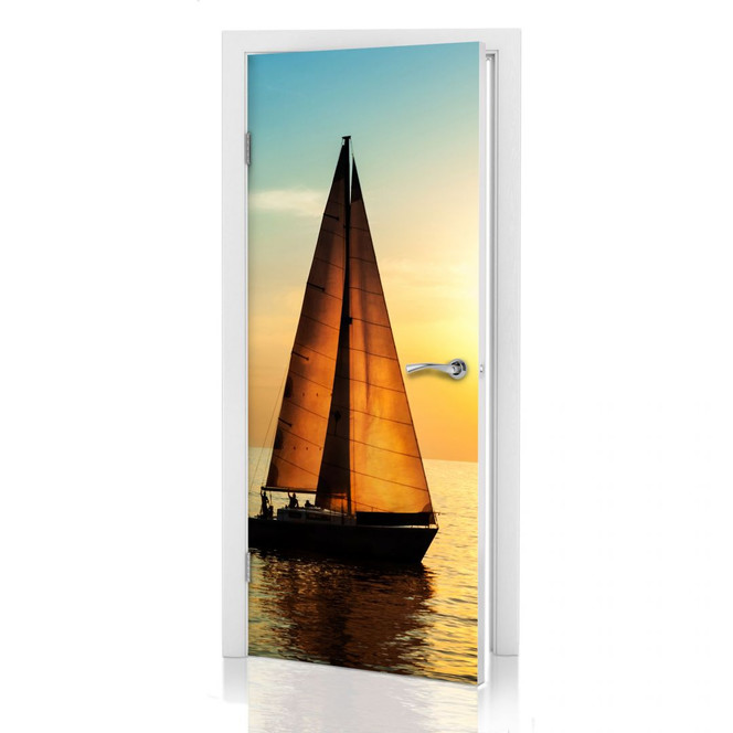 Türdeko Segelboot im Sonnenuntergang - Bild 1