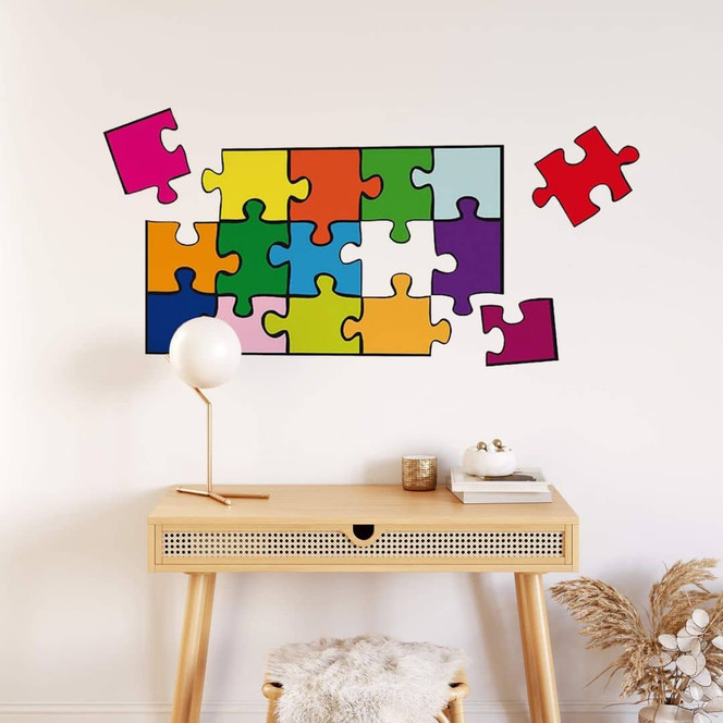 Wandsticker Puzzle Farbig  - Bild 1