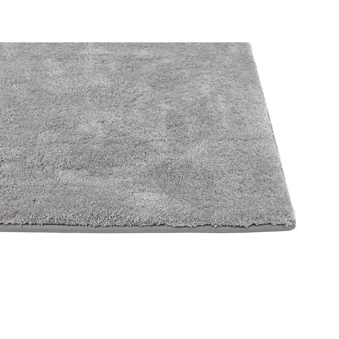 Yuki Velours Paspelteppich Wunschmass in Steel