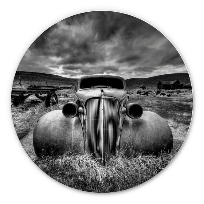 Alu-Dibond Schlipf - Zu alt zum Fahren - Rund