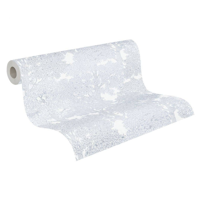 Architects Paper Vliestapete Floral Impression Waldtapete Tapete mit Bäumen grau, weiss