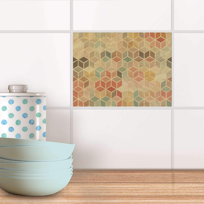 Fliesenfolie - 3D Retro