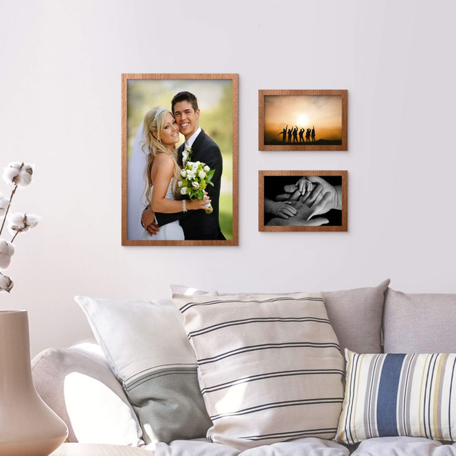 Holz Bilderrahmen (3-teilig) - Mahagoniholz