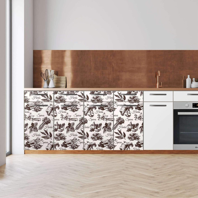 Küchenfolie - Unterschrank 160cm Breite - Spices