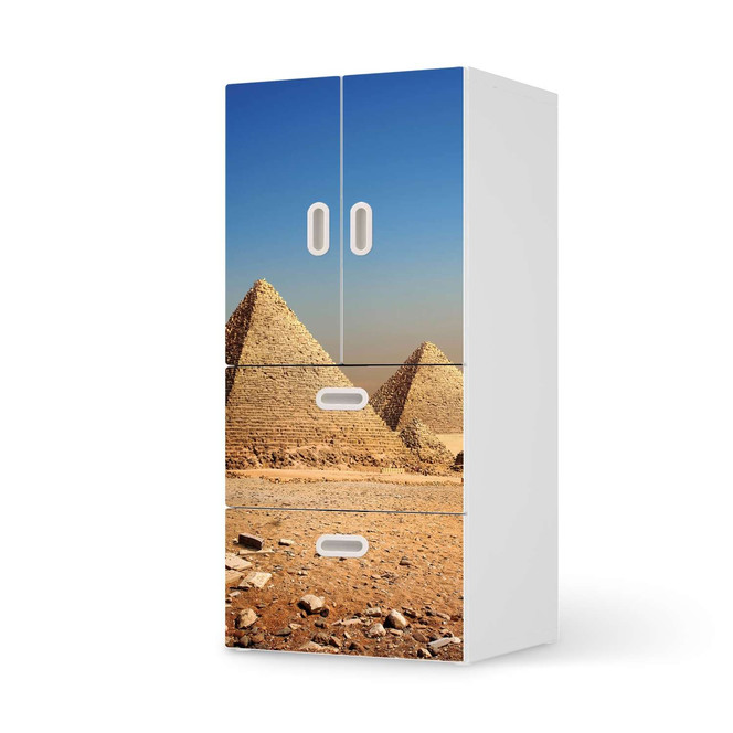 Möbelfolie IKEA Stuva / Fritids - 2 Schubladen und 2 kleine Türen - Pyramids- Bild 1