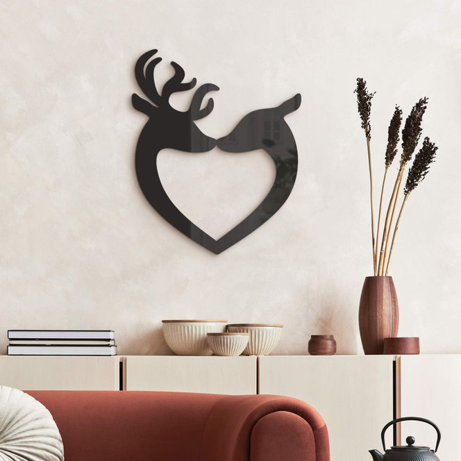Acryldeko Hirsch - Herz
