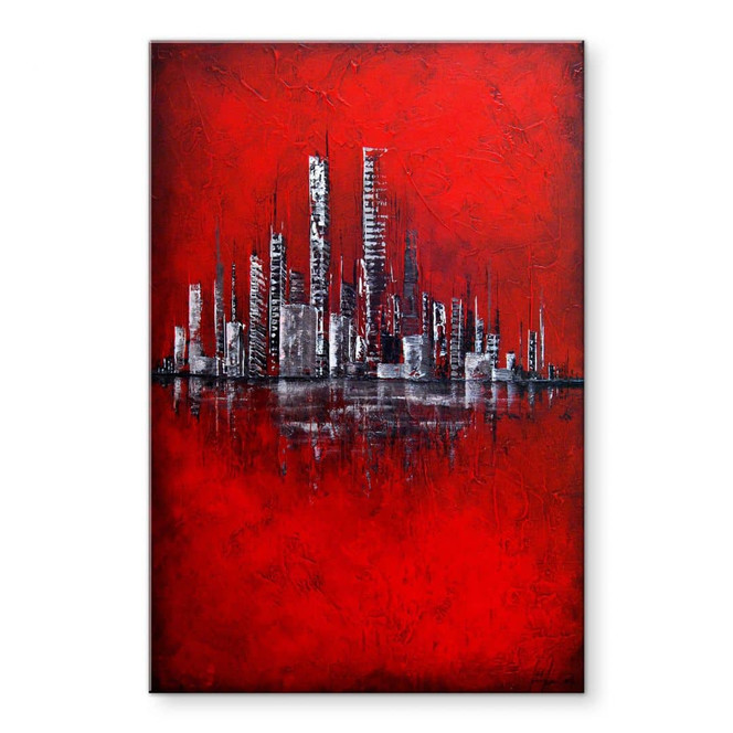 Acrylglasbild Fedrau - Rot
