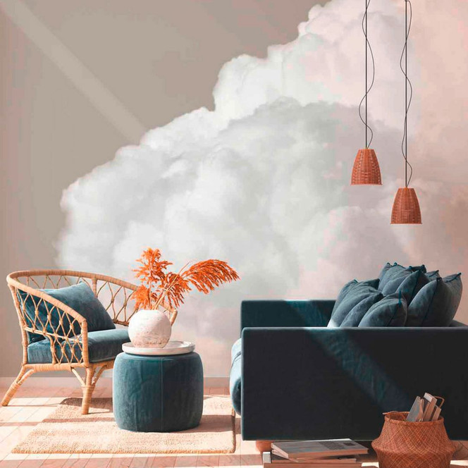 Fototapete Wolken Clouds2 in grau weiss - Vliestapete Designwalls 2 - 2.55x3.5 m